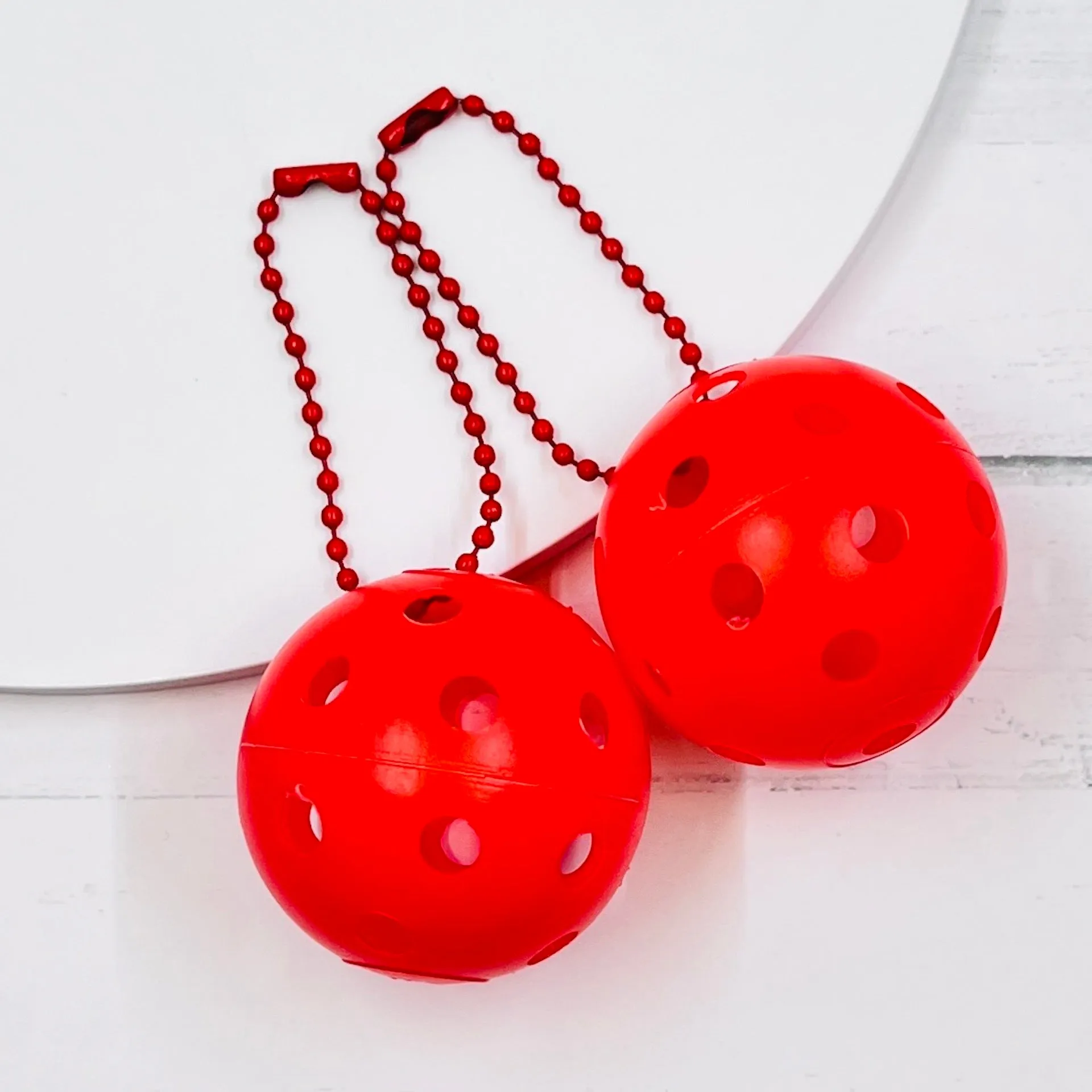 Mini Pickleball Bag Tags (Matching Chains) | Fun Pickleball Gifts