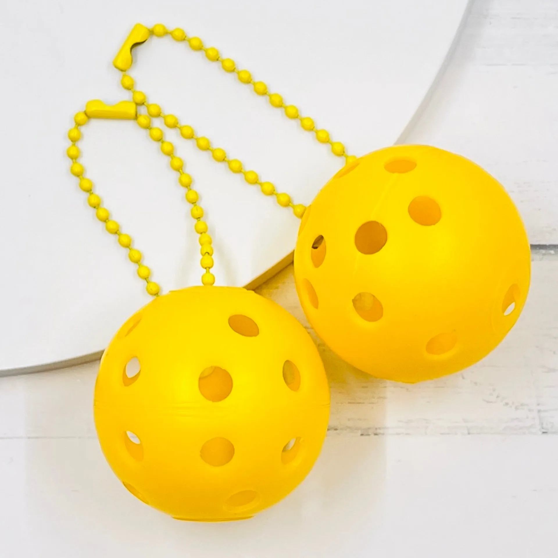 Mini Pickleball Bag Tags (Matching Chains) | Fun Pickleball Gifts