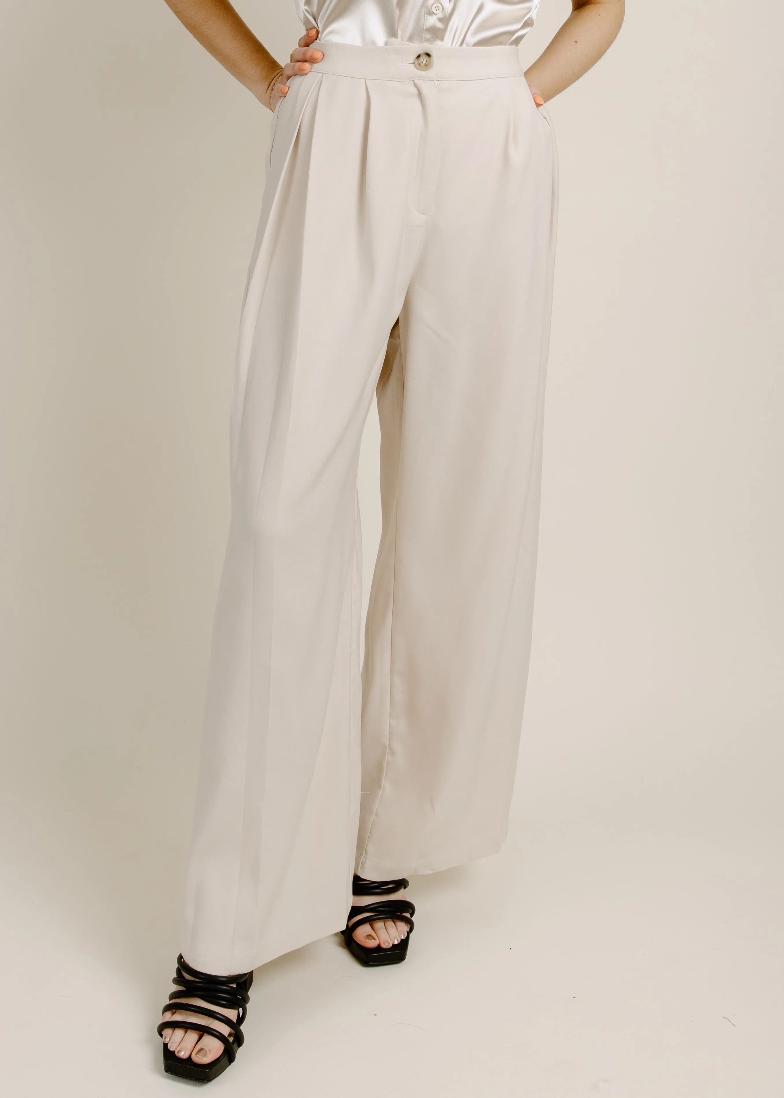 Miranda Beige Wide Leg Pant