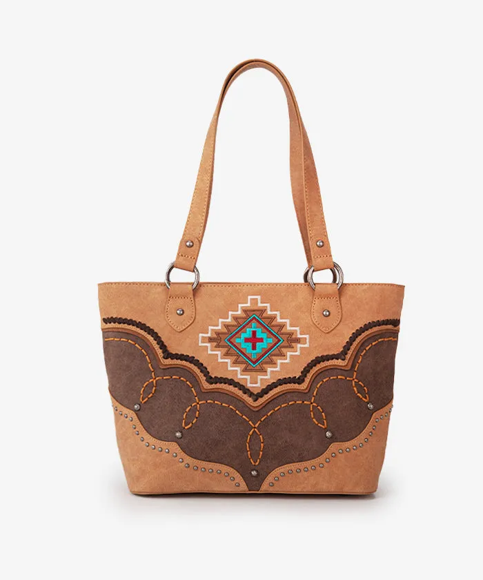 Montana West Aztec Concealed Carry Tote Bag Set