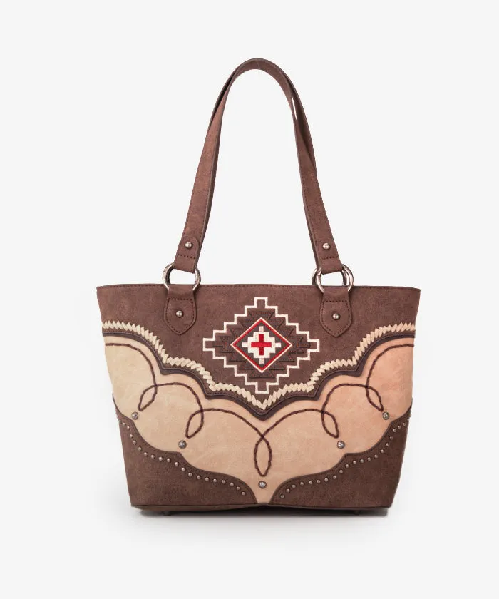 Montana West Aztec Concealed Carry Tote Bag Set