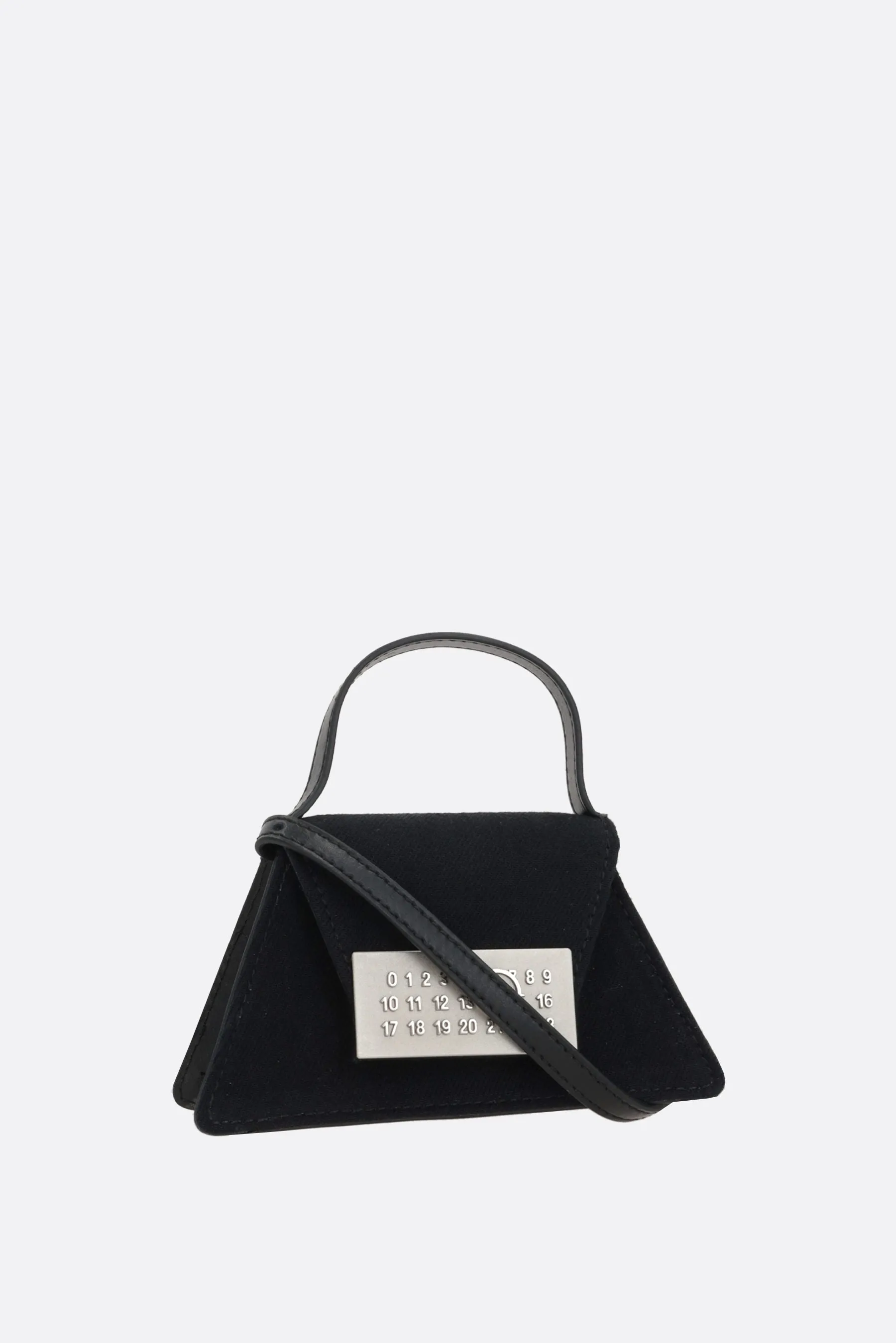 Numeric mini canvas crossbody bag