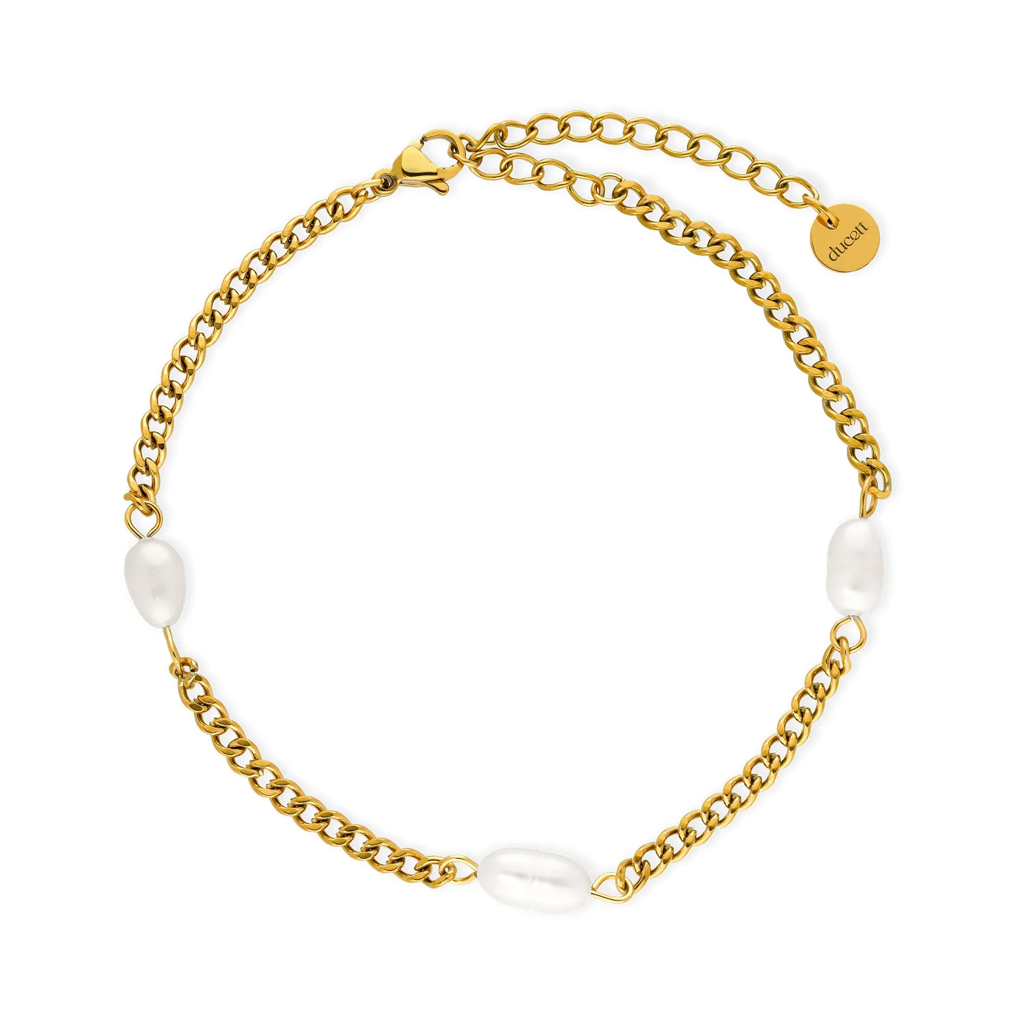 Pearl anklet gold