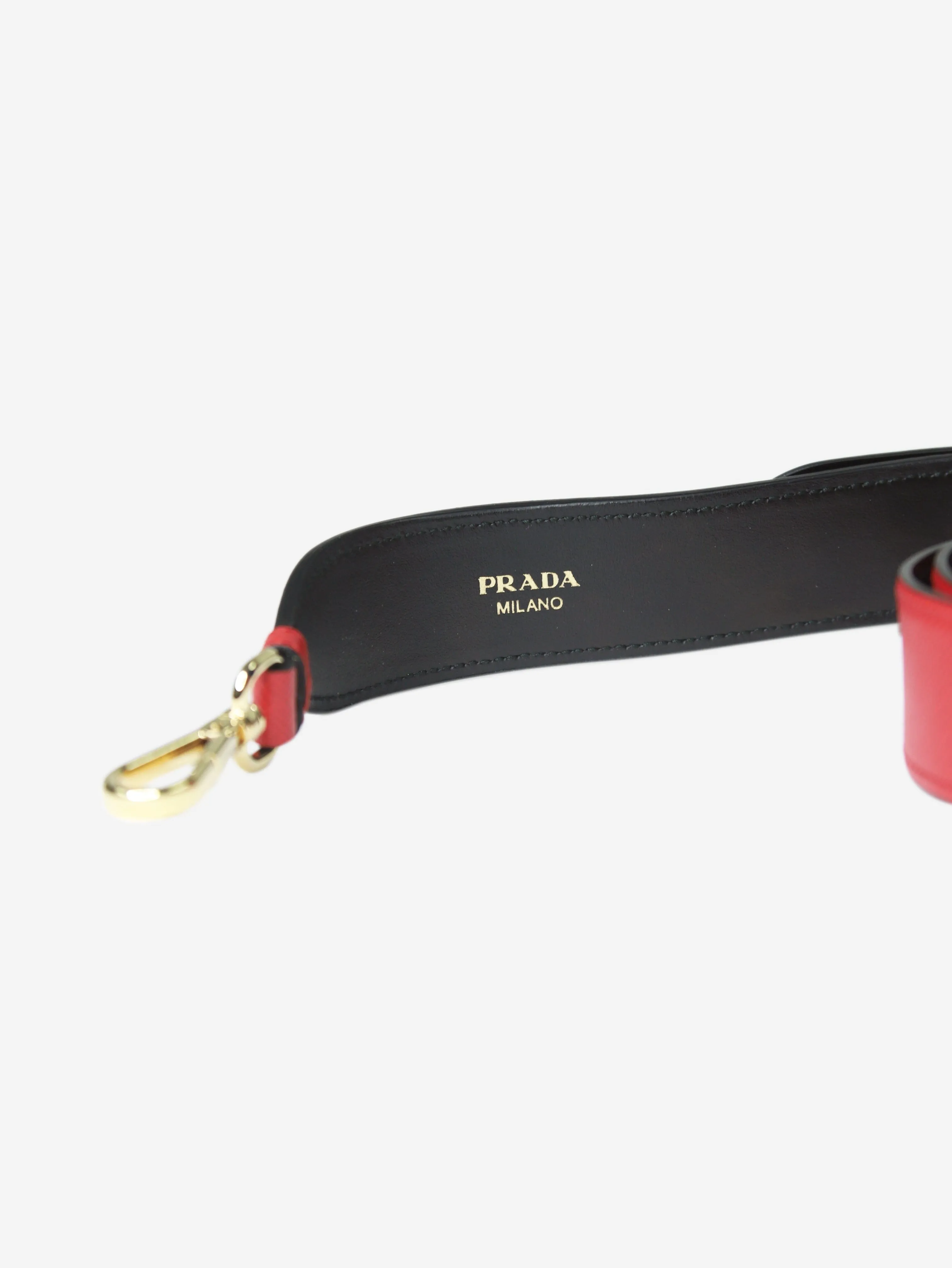 Prada Red leather adjustable bag strap - size