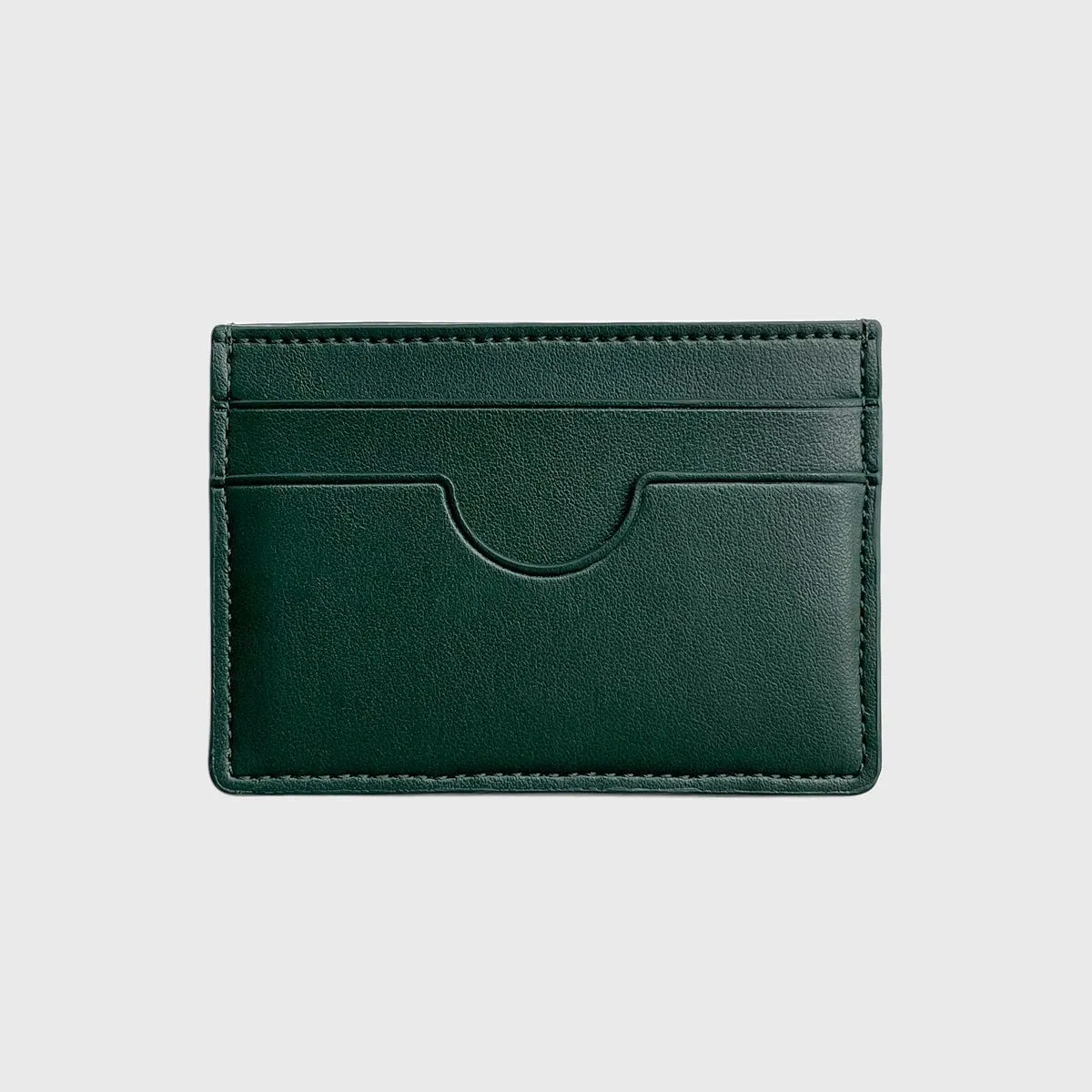 Premium Slim Apple Leather Vegan Cardholder | Forest Green