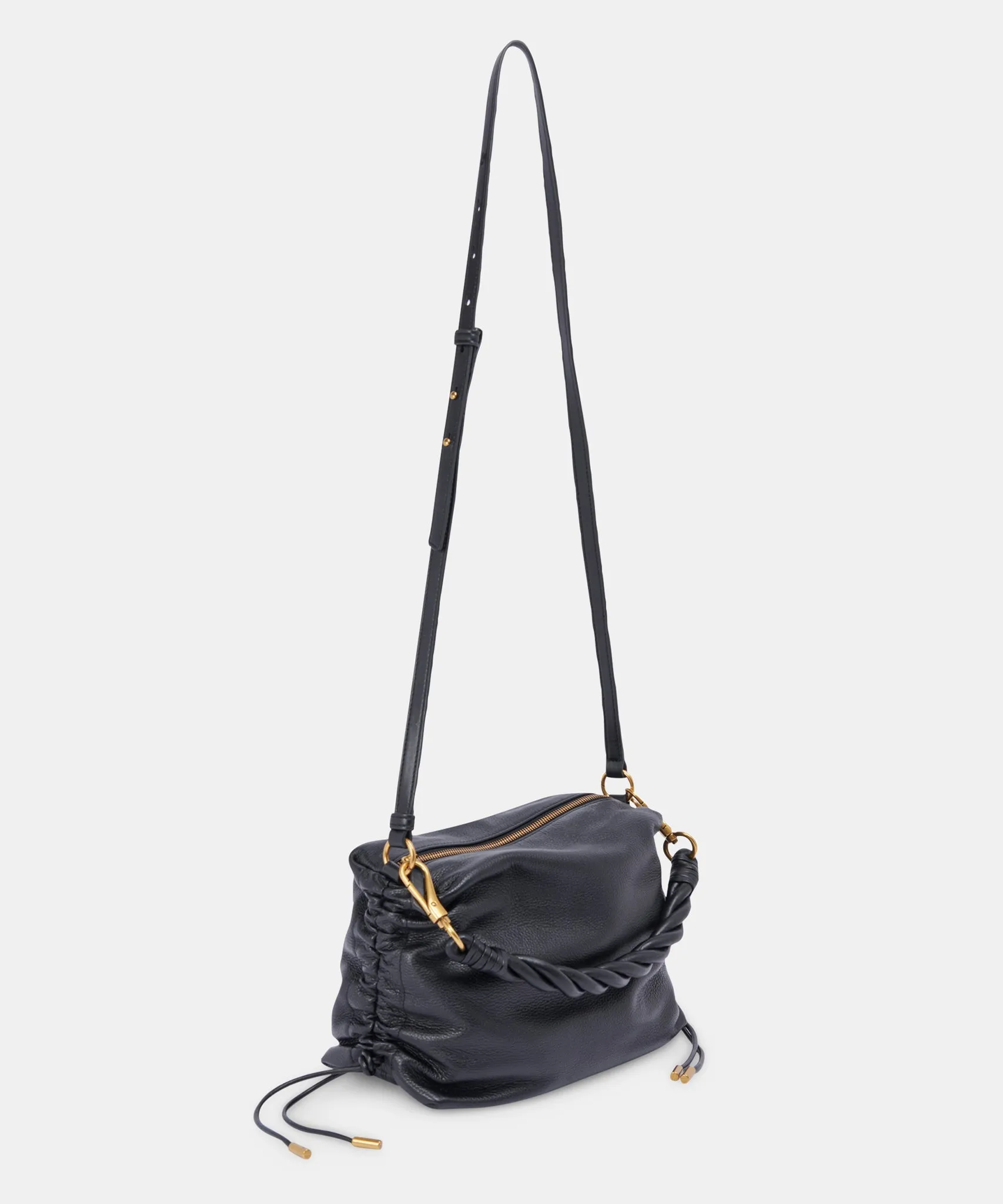 PRESTON SHOULDER/CROSSBODY BLACK LEATHER - re:vita