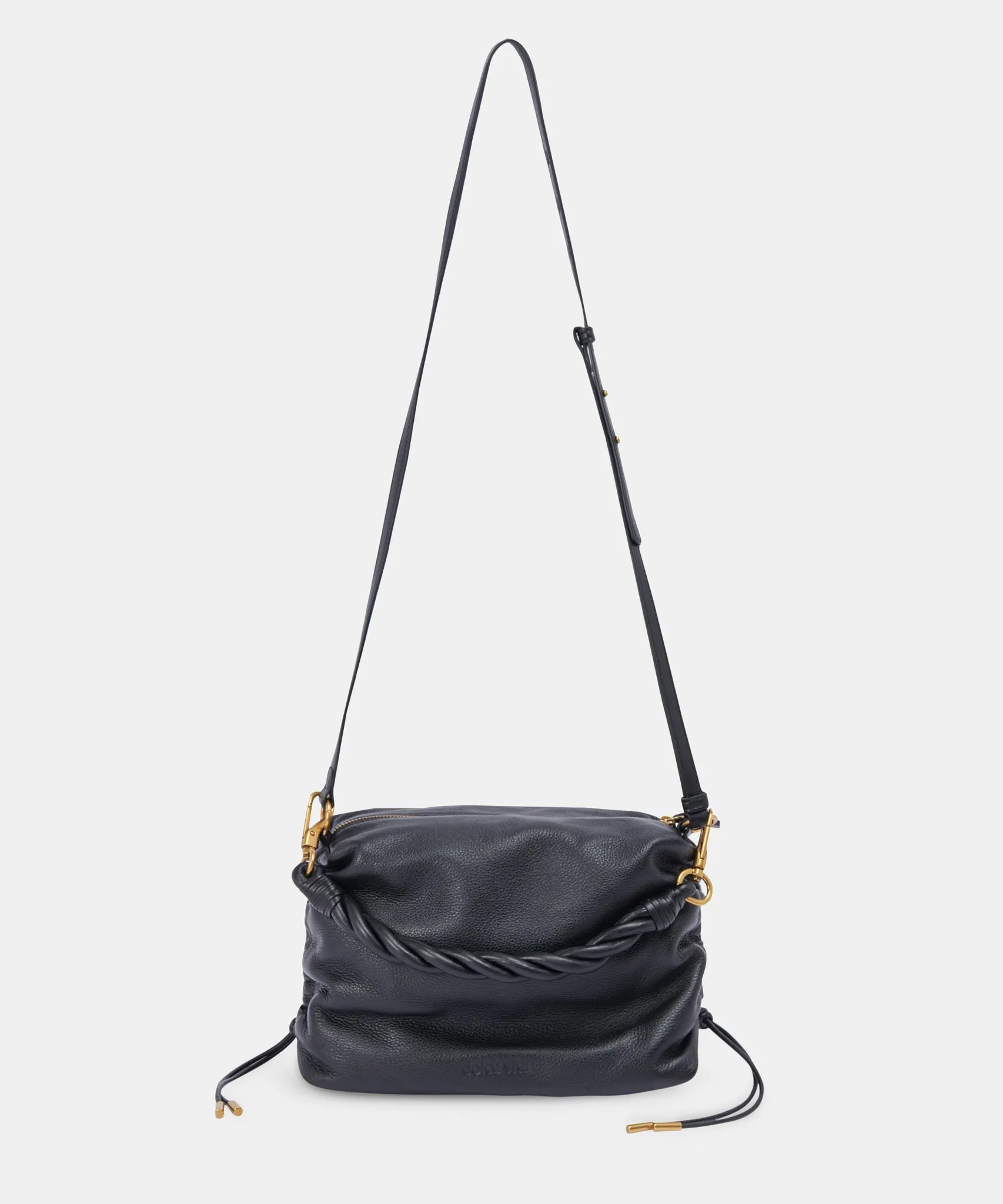 PRESTON SHOULDER/CROSSBODY BLACK LEATHER - re:vita