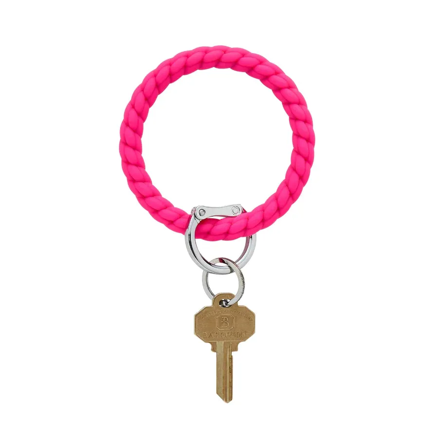 Silicone Big O Braided Key Ring - (four colors)