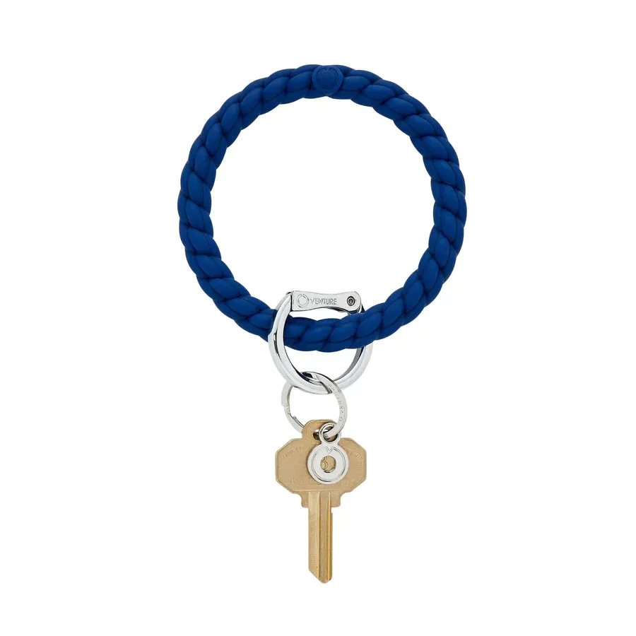 Silicone Big O Braided Key Ring - (four colors)