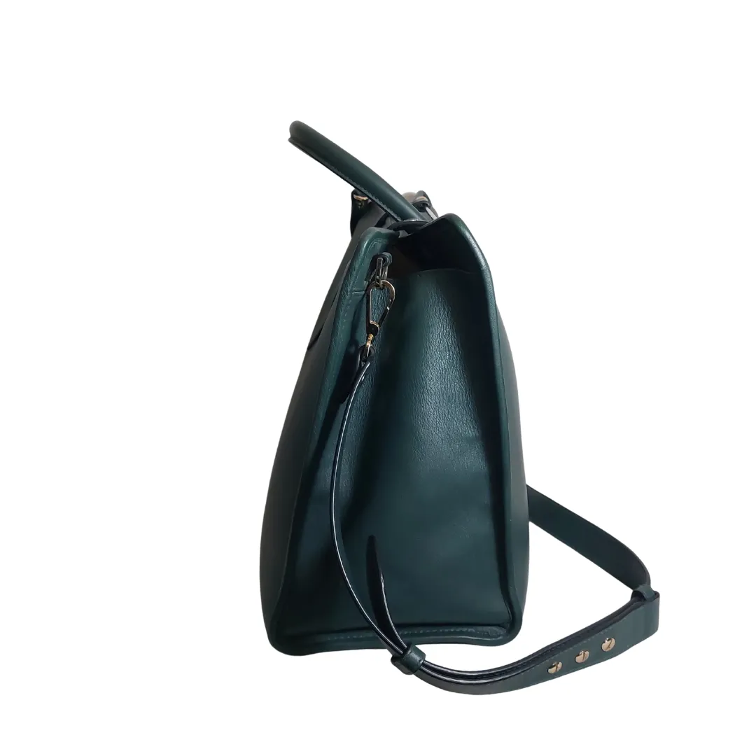 Strathberry Emerald Leather Midi Tote | Pre Loved |