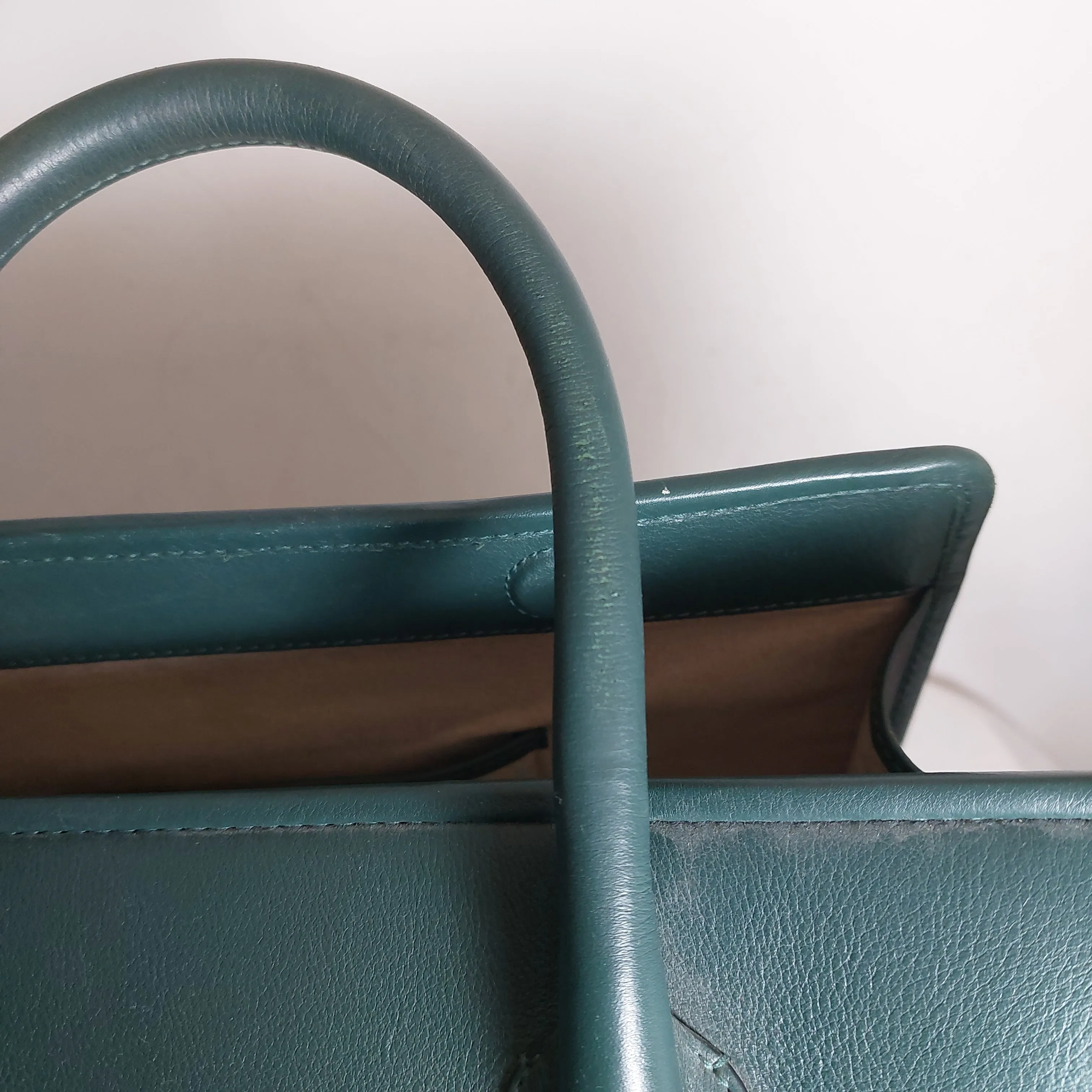 Strathberry Emerald Leather Midi Tote | Pre Loved |