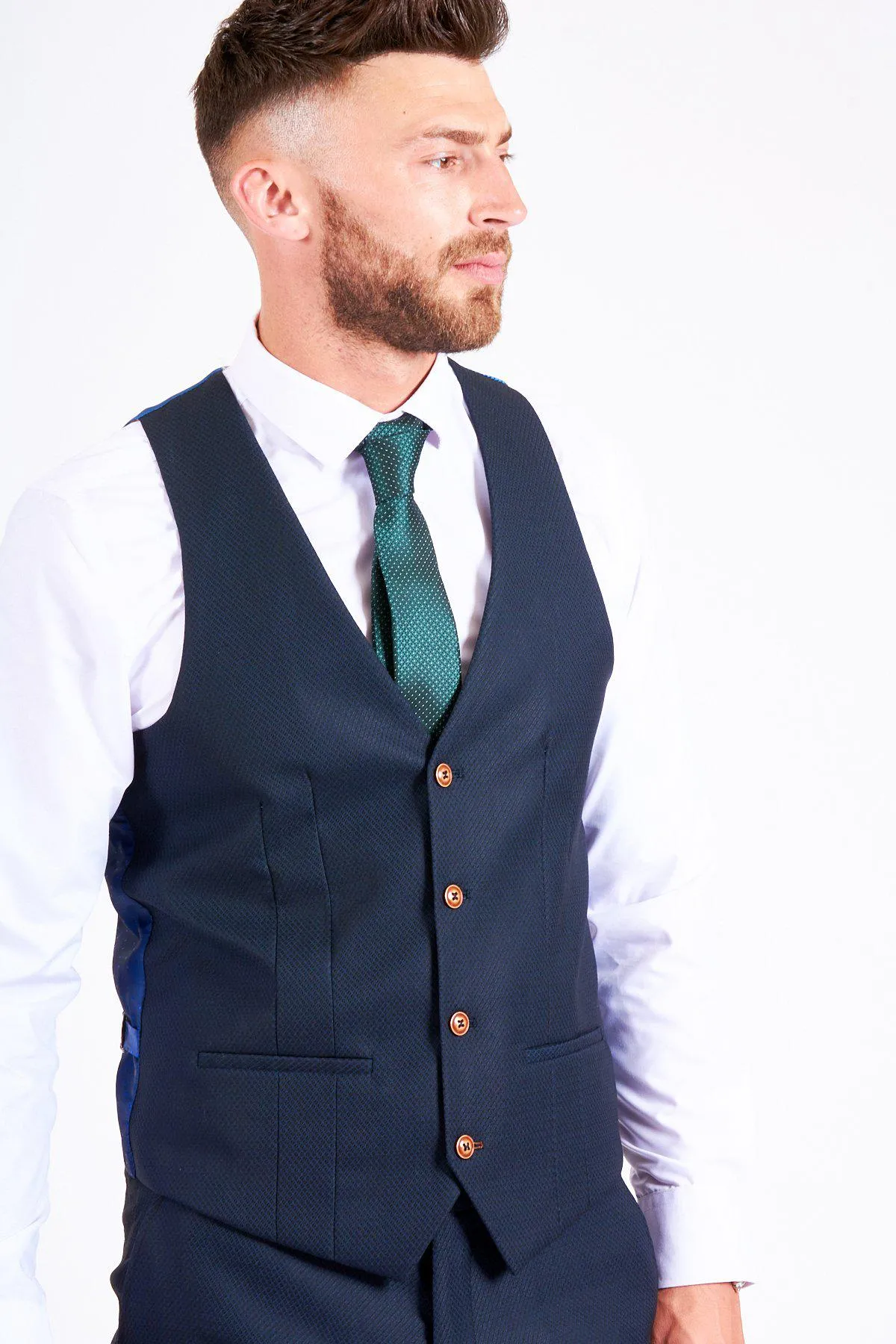 TED - Tweed Suit With MAX Navy Waistcoat