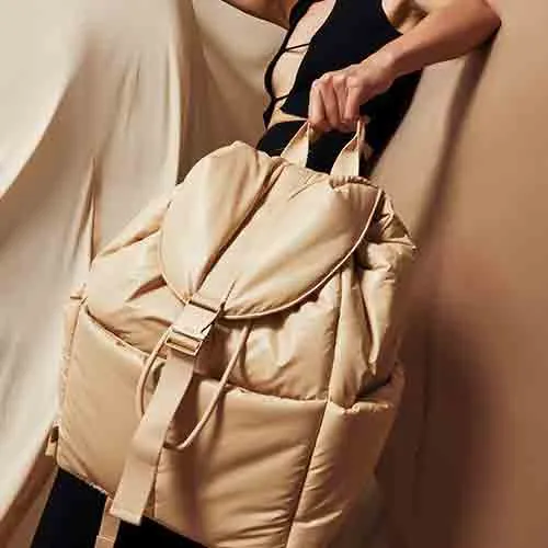 The Cargo Backpack in Beige