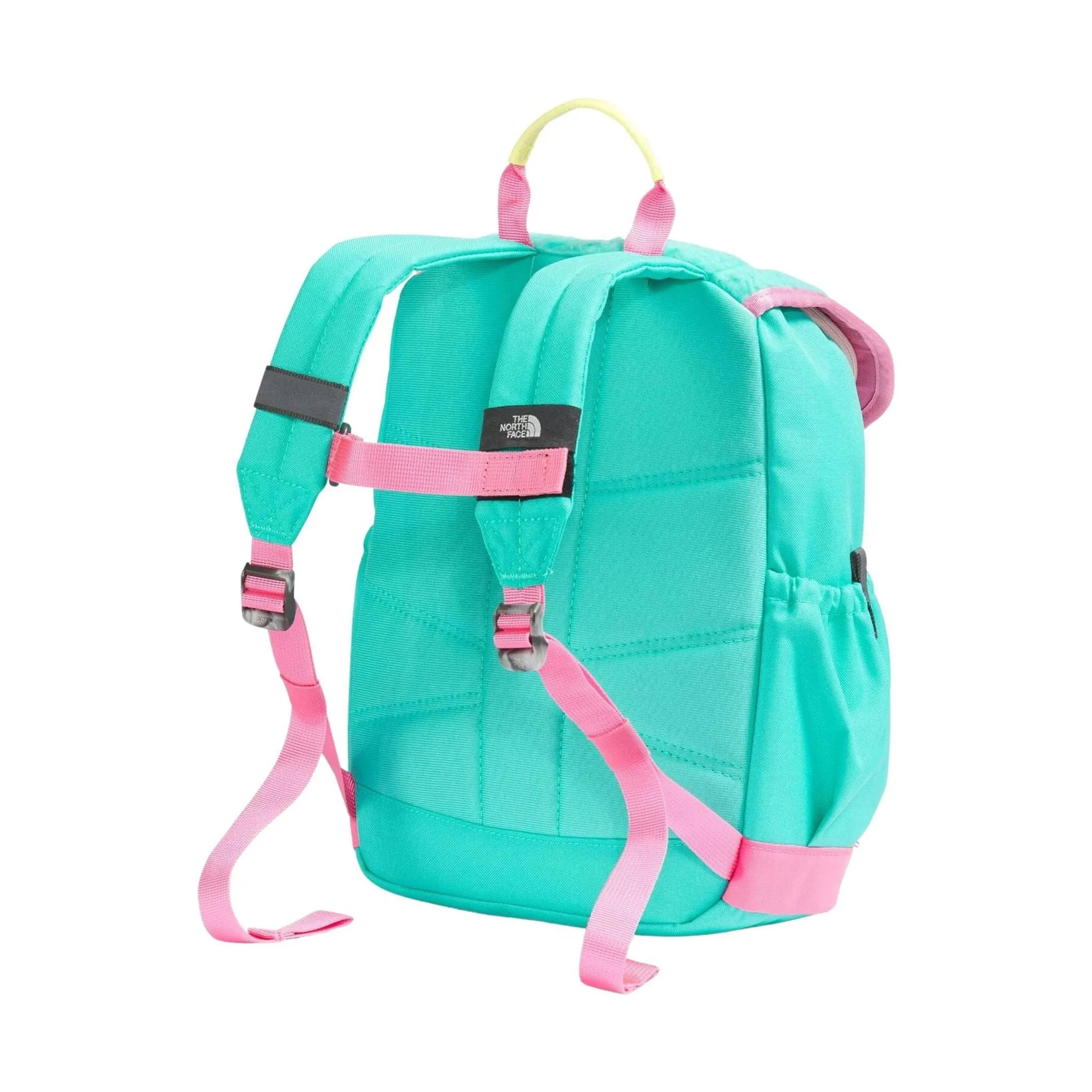 The North Face Youth Mini Explorer Backpack - Geyser Aqua/Gamma Pink/Lemon Yellow