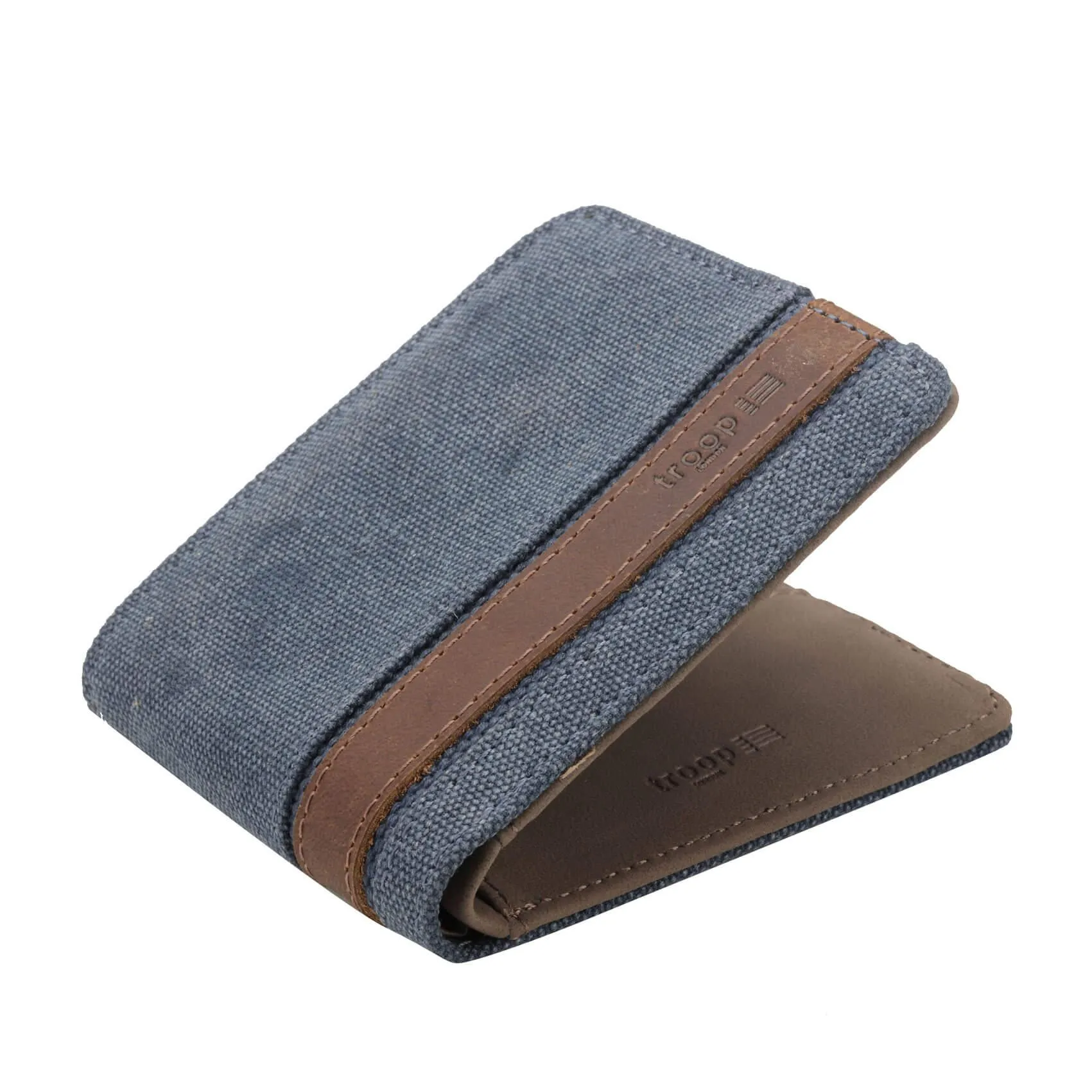 TRP0452 Troop London Accessories Canvas Bi-fold Wallet