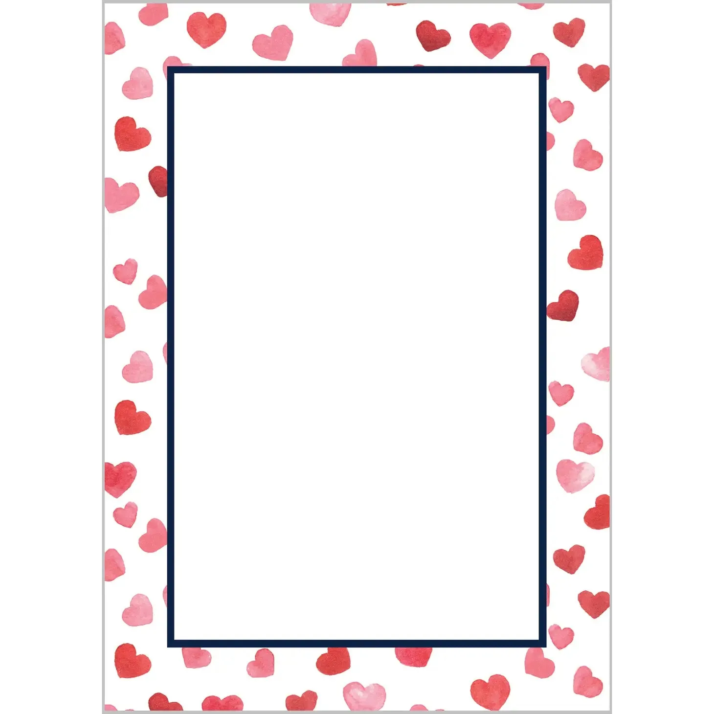 Watercolor Hearts Notepad