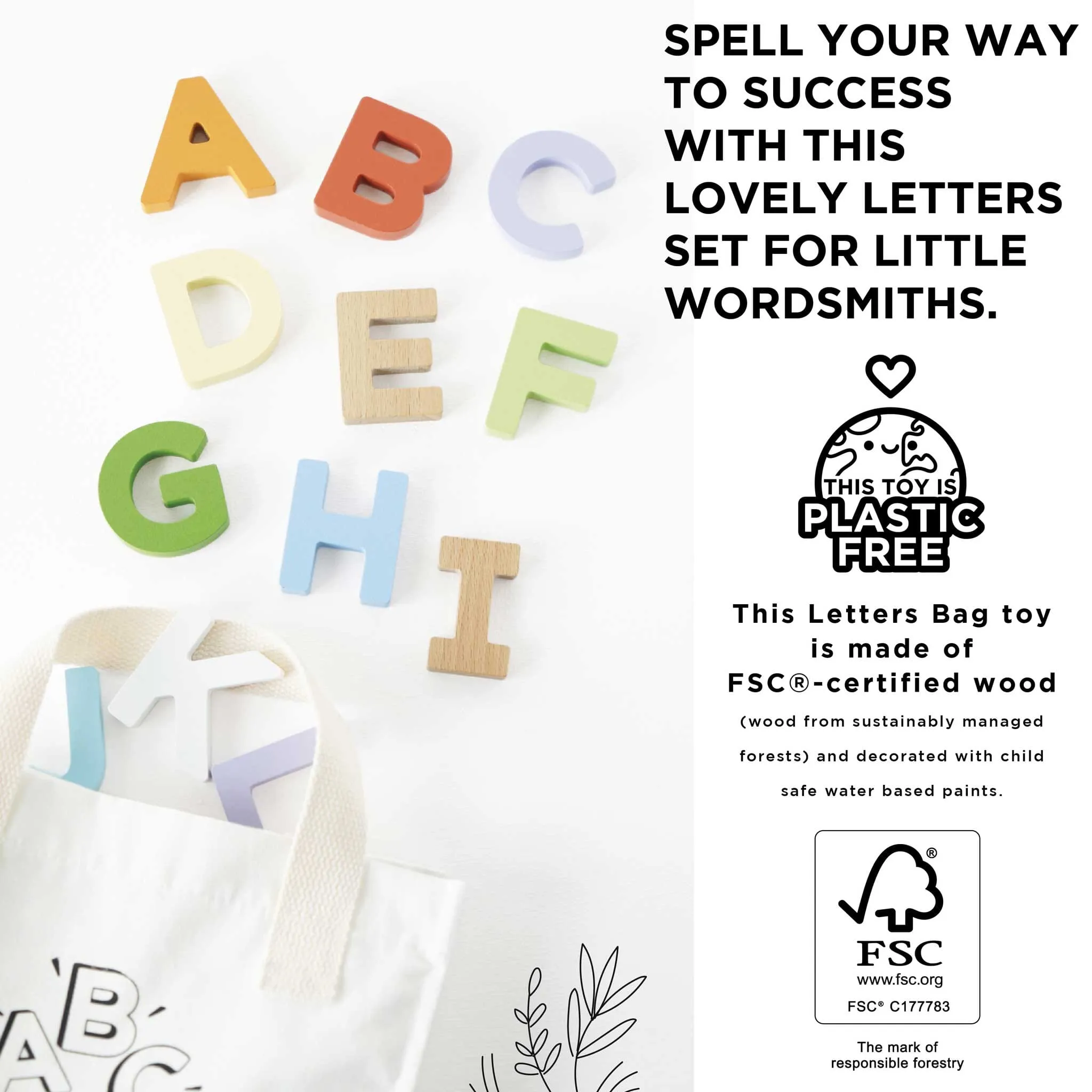 Wooden Alphabet Set & Bag