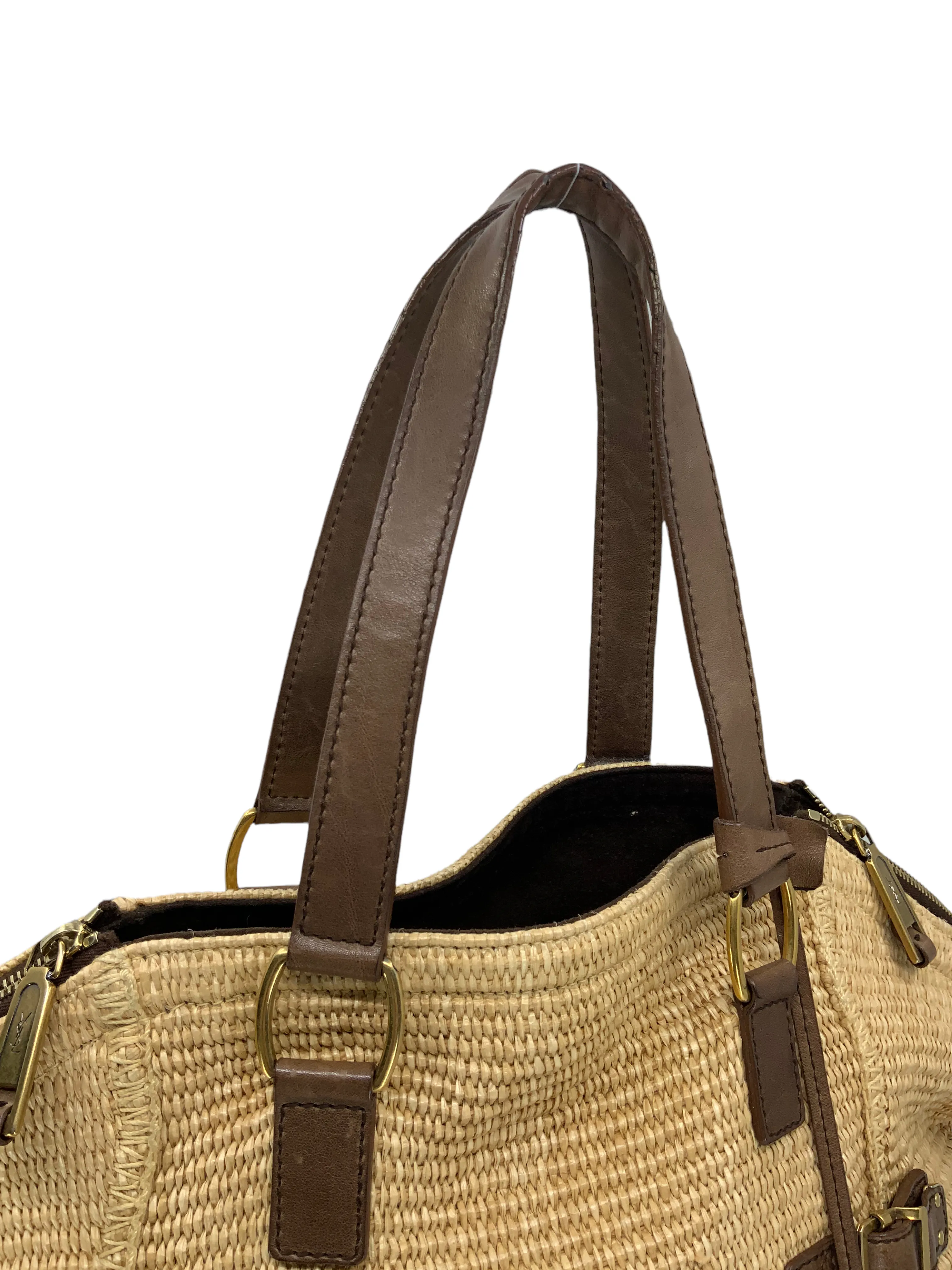 Yves Saint Laurent Raffia Downtown Straw Tote Bag